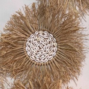 دیوارکوب صدف و رافیا
